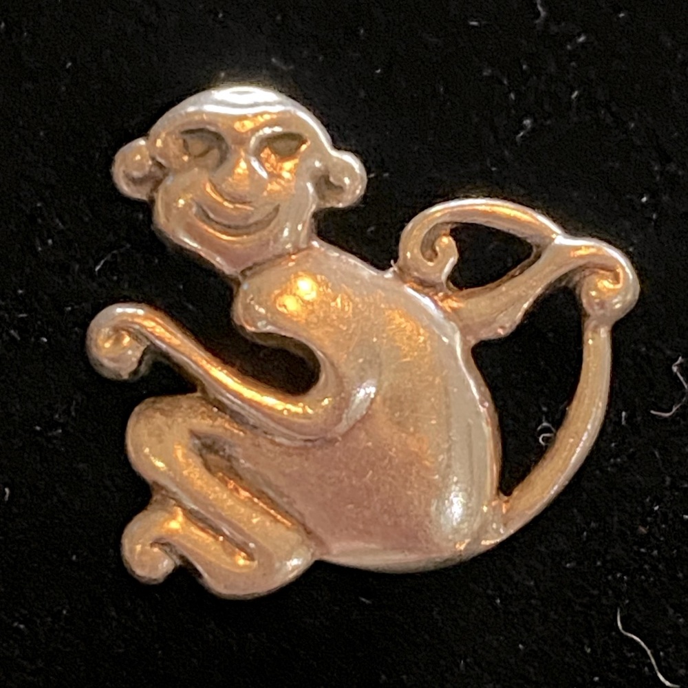 John Hardy Sterling Monkey Pin, Tie Tack